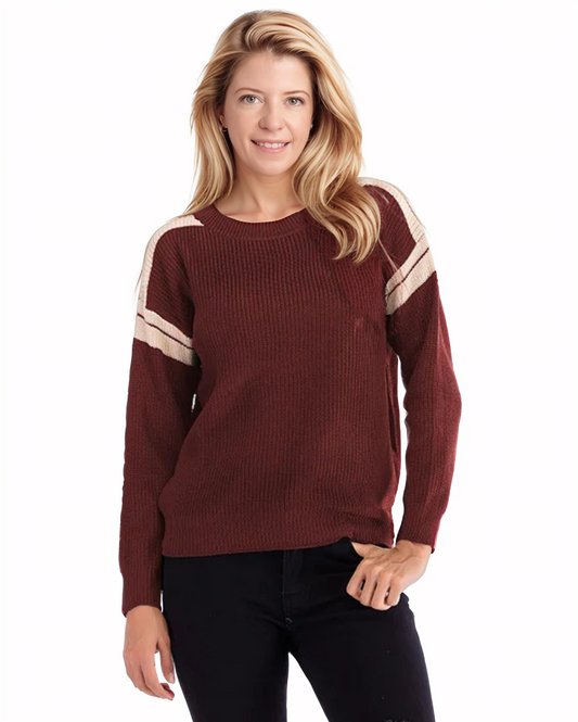 Modiluxa Dames Casual Sweater met Patchwork