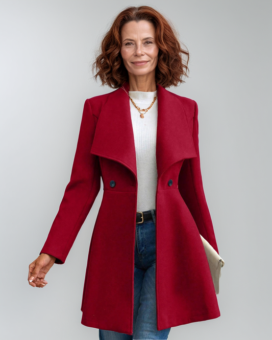Modiluxa Dames Mantel - Dubbelknopige Jas