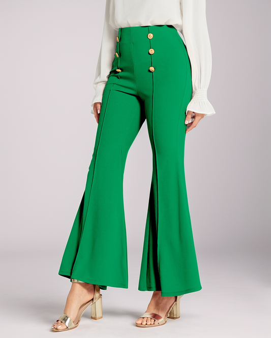 Modiluxa Dames Elegante High-Waist Flared Broek
