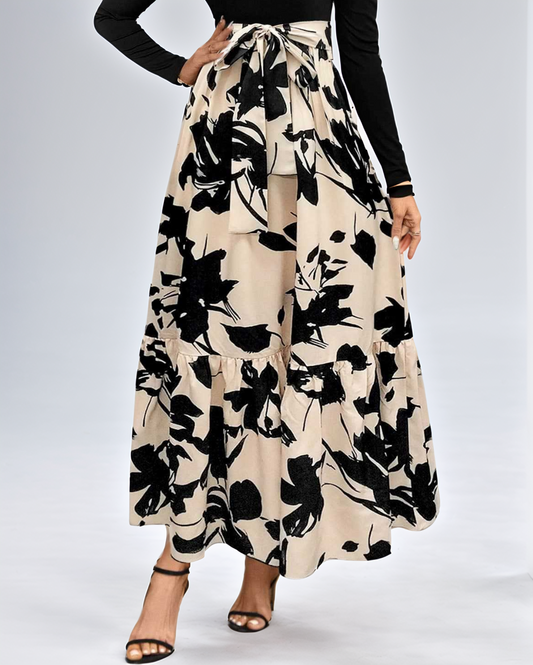 Modiluxa Dames Maxi Rok - Bloemenprint