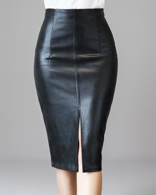 Modiluxa Dames Slanke PE Leren Rok
