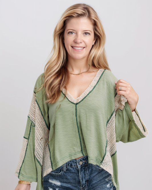 Modiluxa Dames Lente Casual Top -Boho Details
