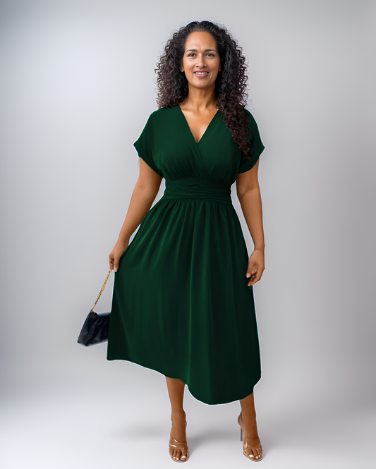 Modiluxa Dames Lente Semi-Formele V-hals Jurk