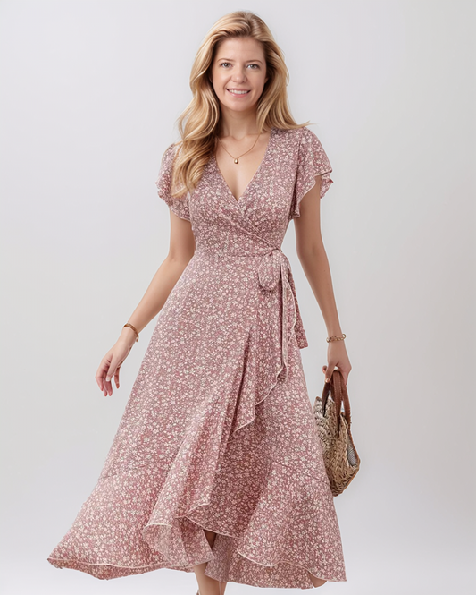 Modiluxa Dames Bloemenjurk met Volants