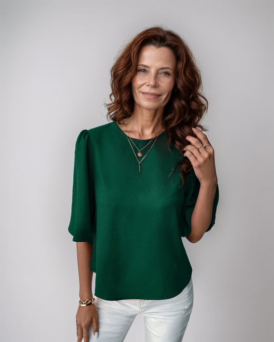 Modiluxa Dames Lente Semi-Formele Satijnen Blouse