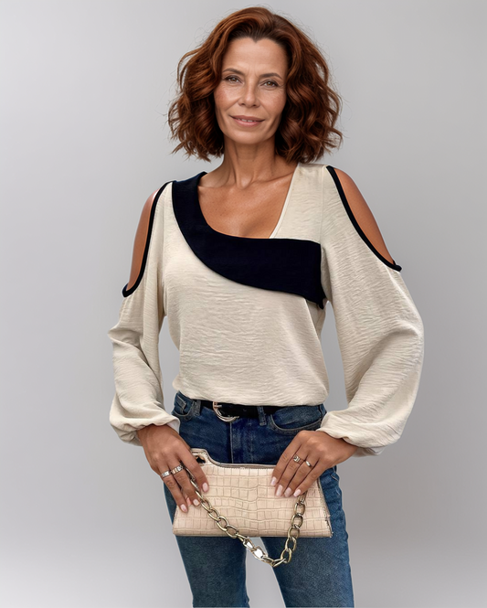 Modiluxa Dames Lente Cut-Out Blouse