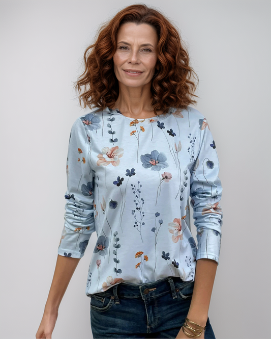 Modiluxa Dames Lente Casual Stijlvolle Bloemenprint Shirt