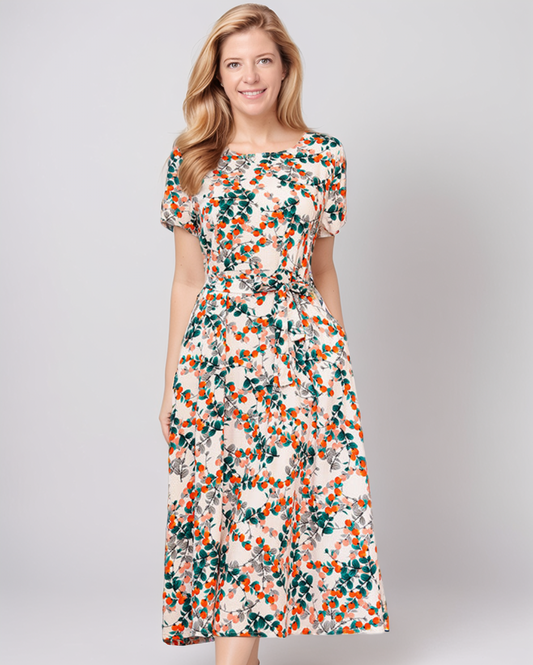 Modiluxa Dames Lente Casual Romantische Bloemenjurk