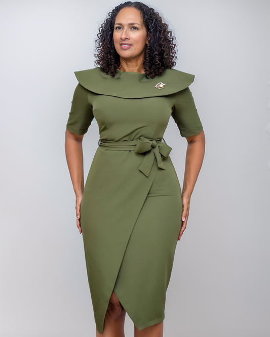 Modiluxa Dames Lente Flatterende Elegante Midi-jurk