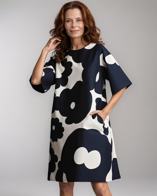 Modiluxa Dames Lente A-lijn Midi-jurk