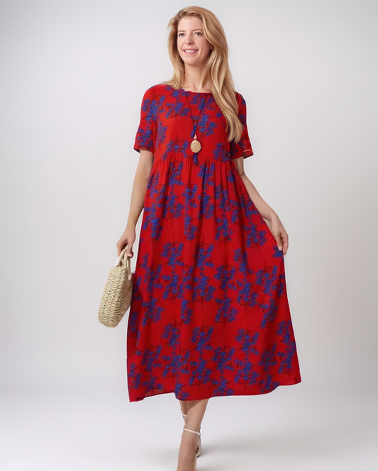 Modiluxa Dames Lente Casual Zwierige Midi-jurk