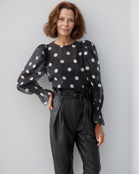 Modiluxa Dames Lente Polkadot Blouse