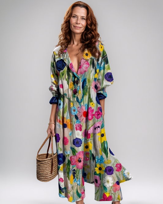 Modiluxa Dames Lente-Zomer Boho Maxi Jurk