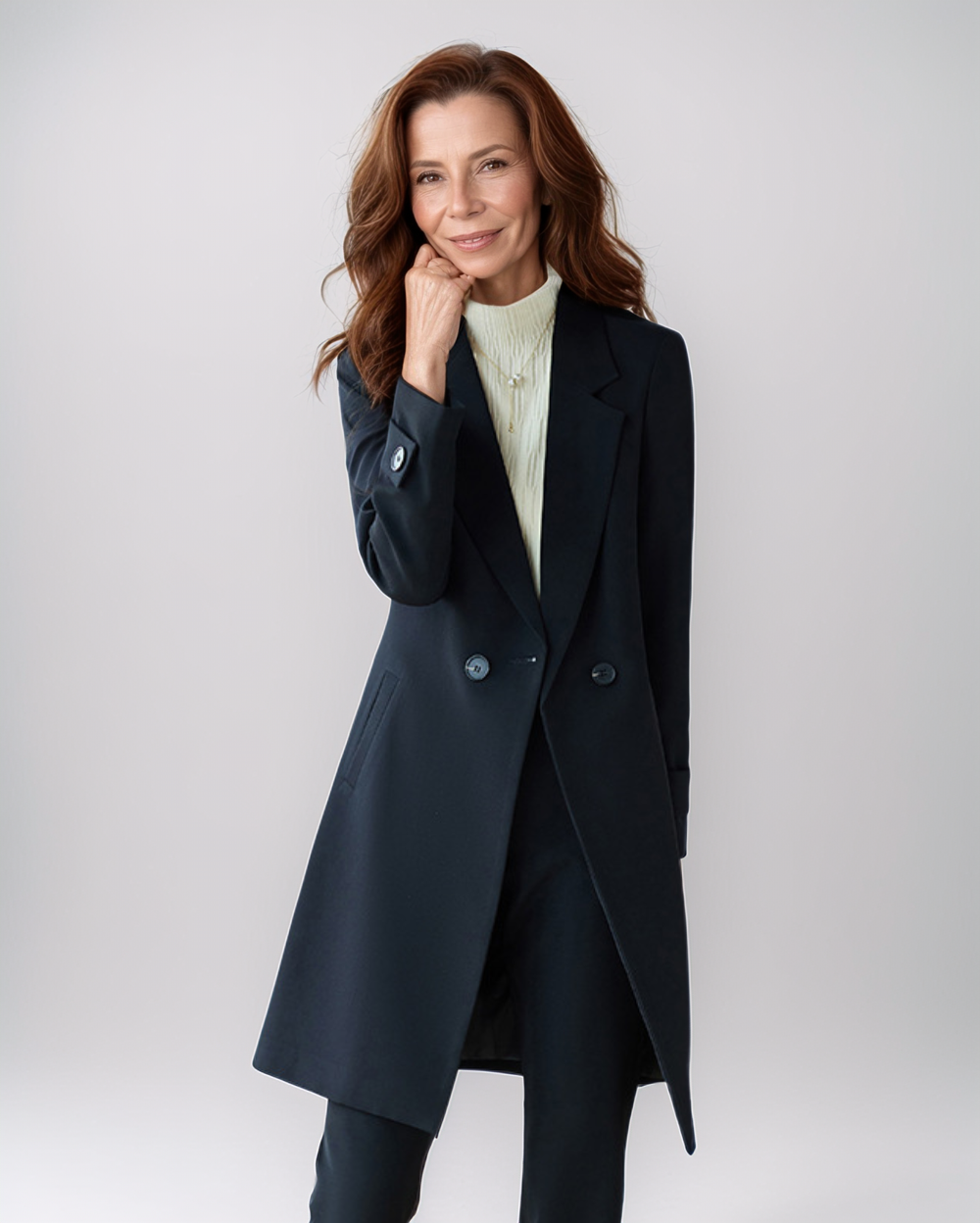 Zakelijke Tweedelige Set Dames – Lange Blazer en Broek