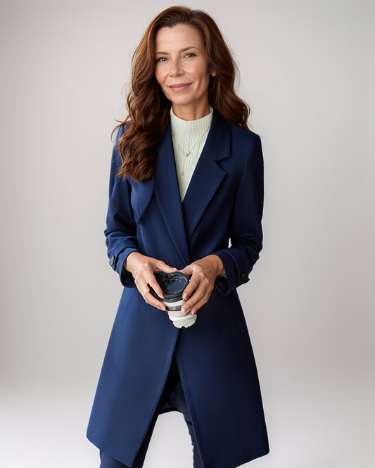 Zakelijke Tweedelige Set Dames – Lange Blazer en Broek